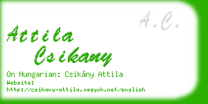 attila csikany business card